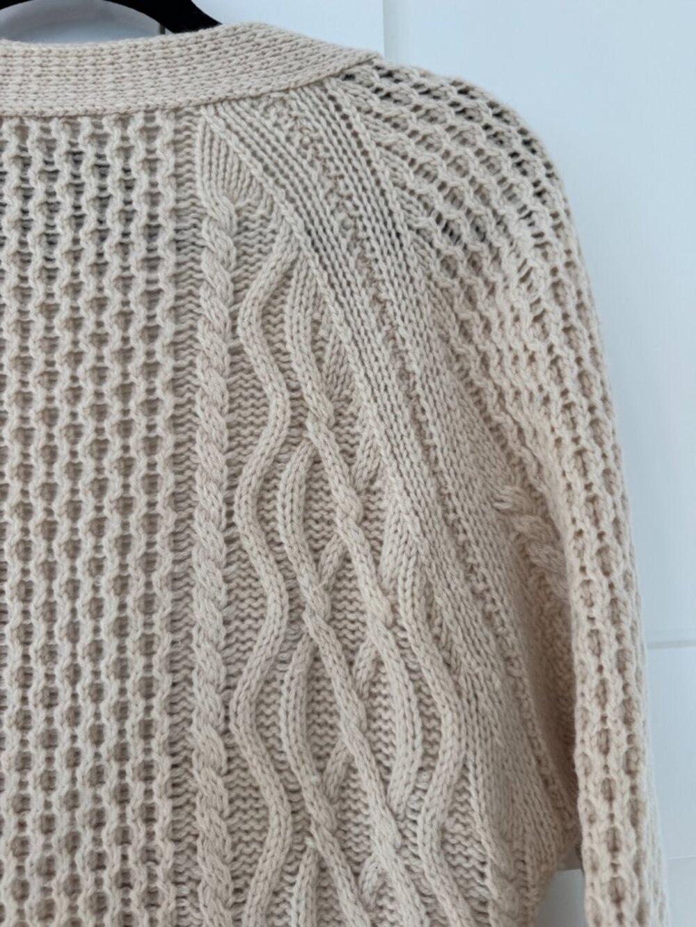 RE/DONE 50s Fisherman Cardigan Ivory Size Small - Picture 8 of 14